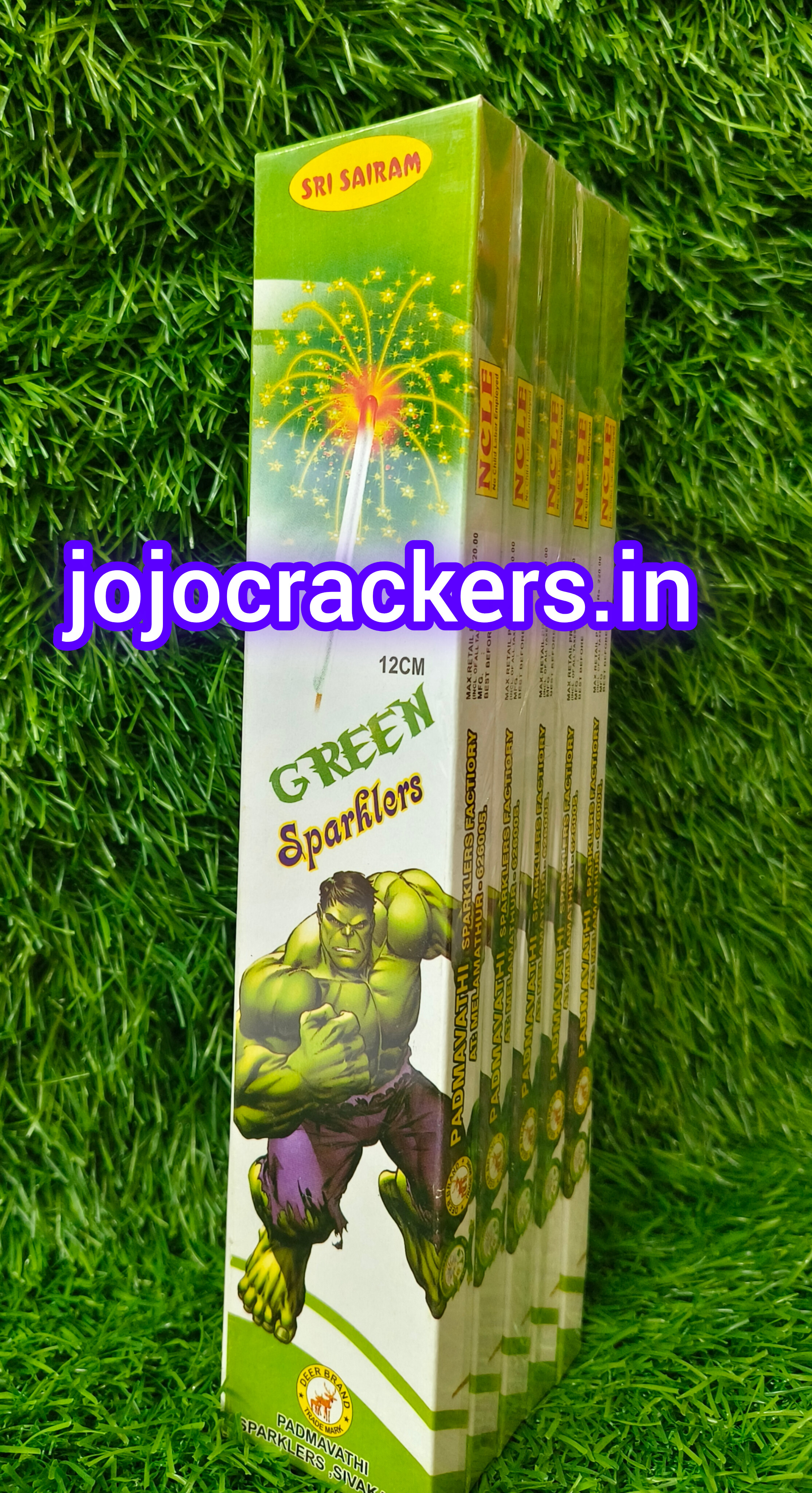 12 CM GREEN SPARKLERS