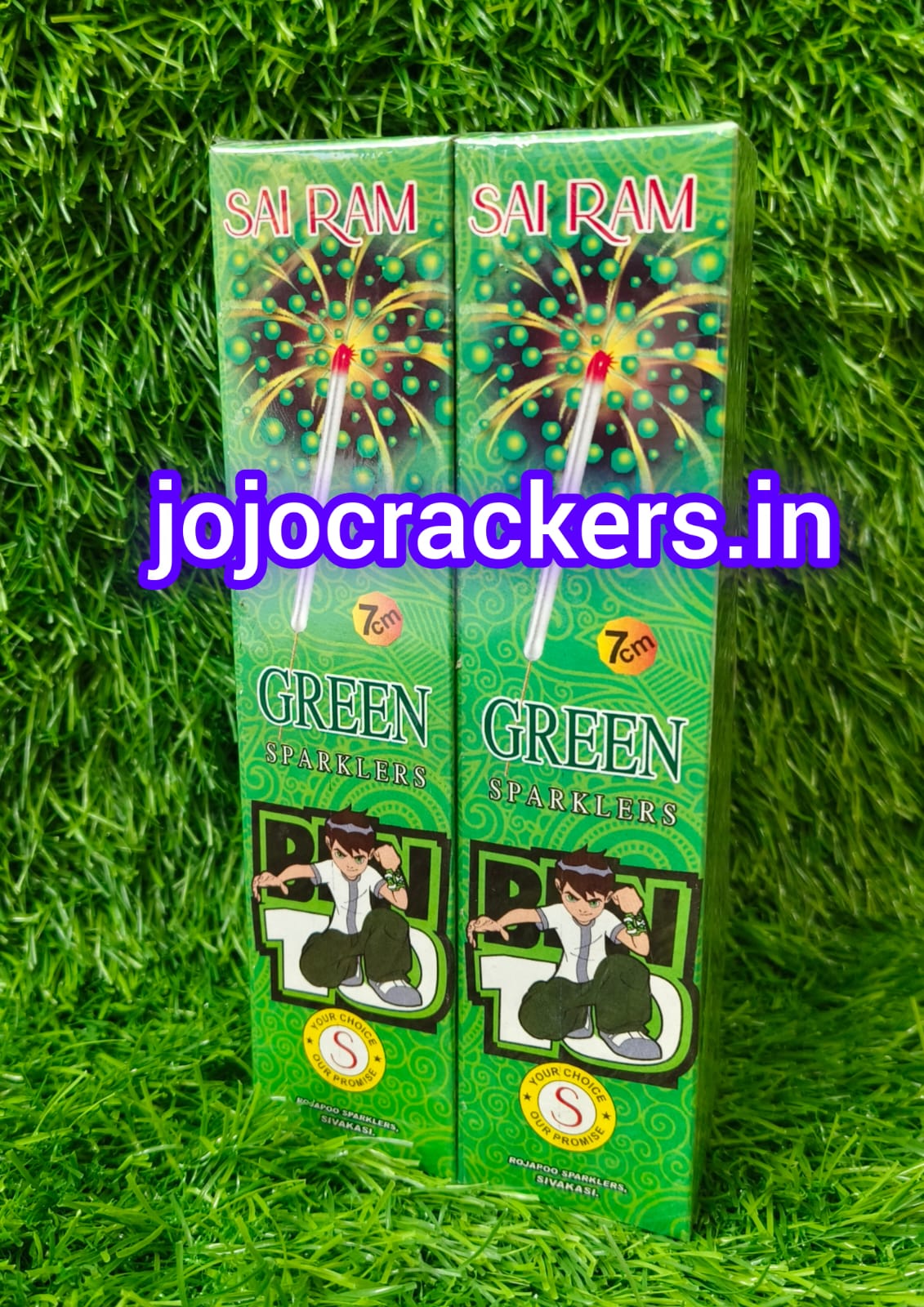 7 CM GREEN SPARKLERS