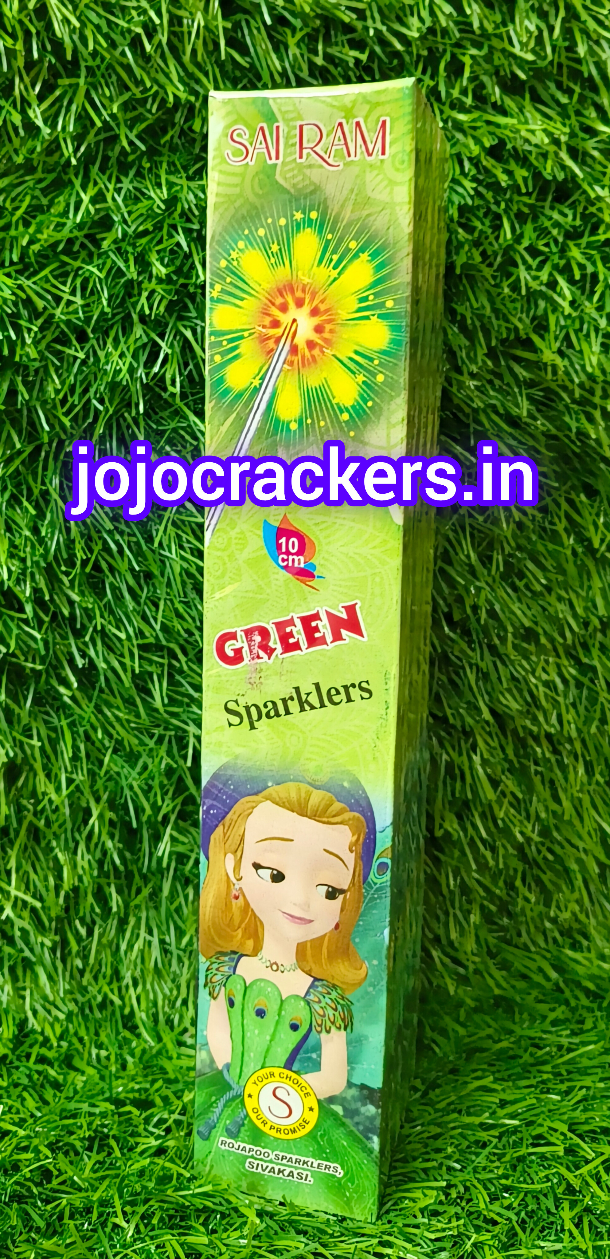 10 CM GREEN SPARKLERS